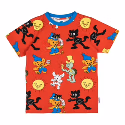 Röd t-shirt stl 122, 128