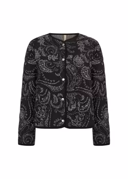 Svart quiltad jacka stl S-XXL