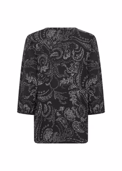 Svart mönstrad blus stl S-XXL