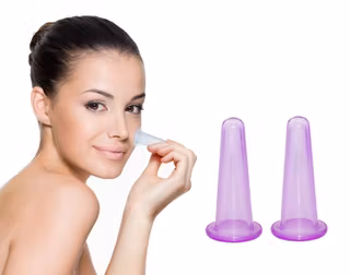 Ansiktskoppor 2st Lila