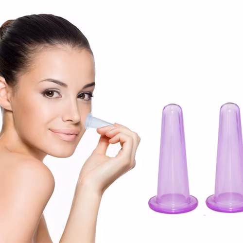 Ansiktskoppor 2st Lila
