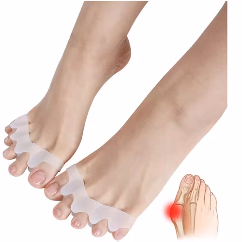 Tåavskiljare för Hallux valgus 1 par Vit Vit