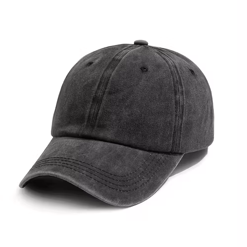 Vintage tvättad keps - Svart