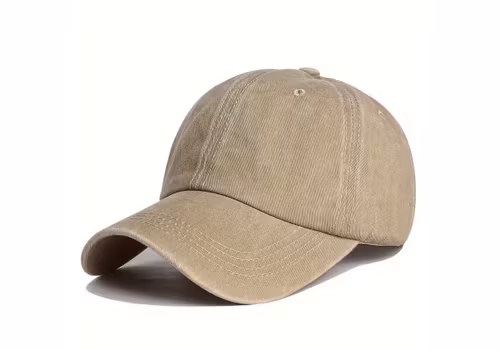 Vintage tvättad keps - khaki