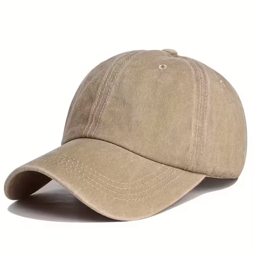 Vintage tvättad keps - khaki