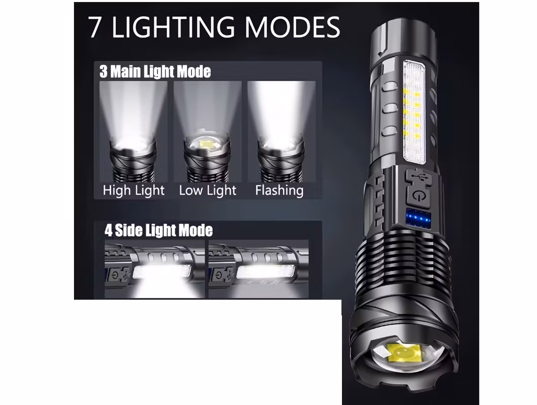 Led Ficklampa Uppladdningsbar