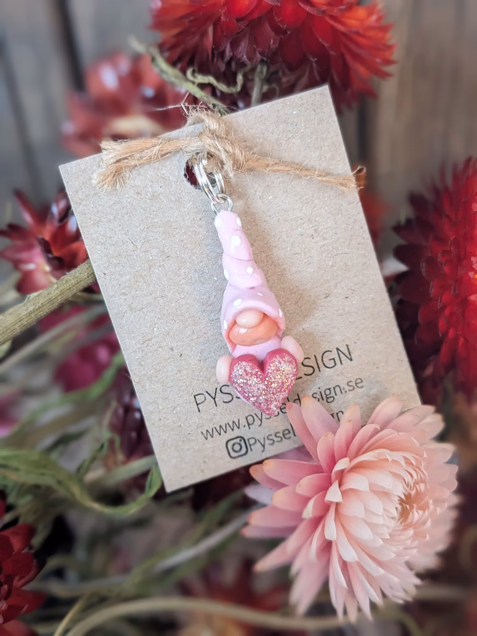 Hänge till halsband: Nisse med hjärta