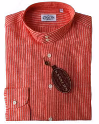 New Porlamar ståkrage – linneskjorta med kort ärm