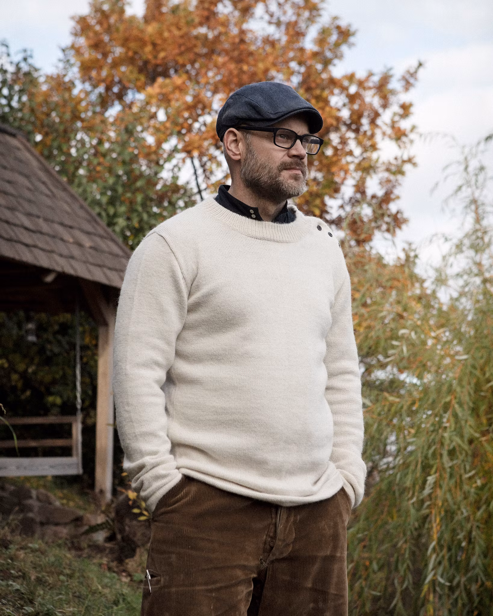 Ulltröja 'Fisherman', vit, från Chaleca