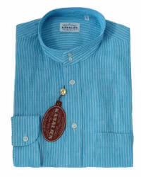 New Porlamar ståkrage – linneskjorta med lång ärm