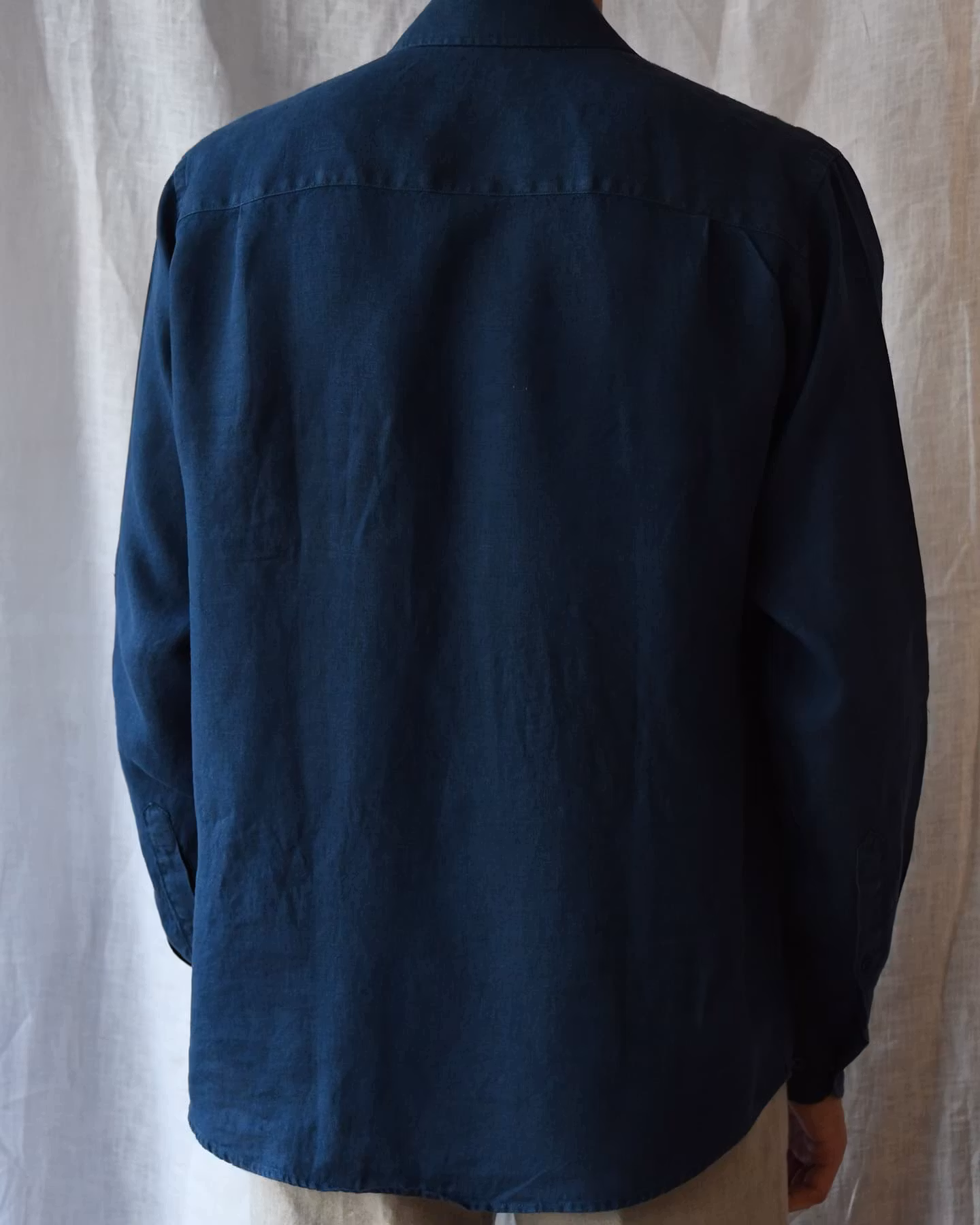 Porlamar navy – linneskjorta med krage