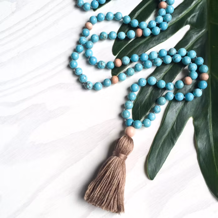 Yogahalsband Malas Reflect (turkos) - The Beautiful Nomad