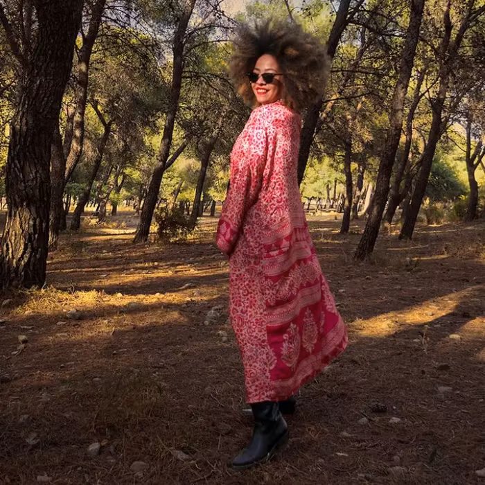 Kimono VÄNDBAR återvunnet silke Nr 19