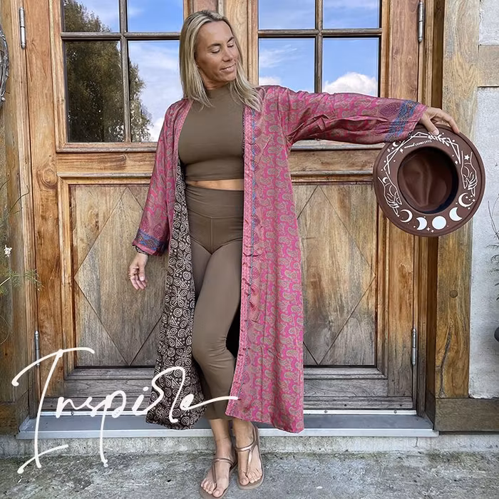 Kimono VÄNDBAR återvunnet silke Nr 210