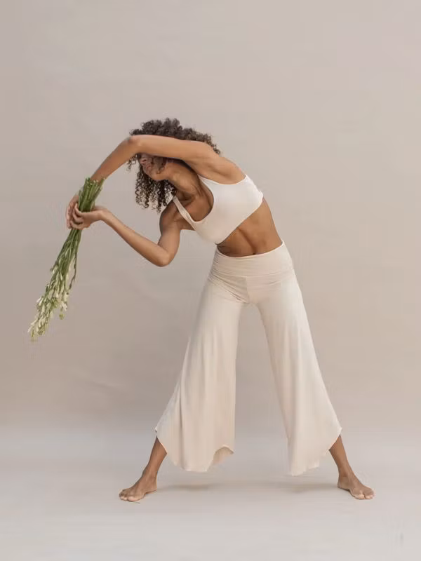 2:A SORTERING stl XS Yogabyxor Layla Flares Pearl - Indigo Luna