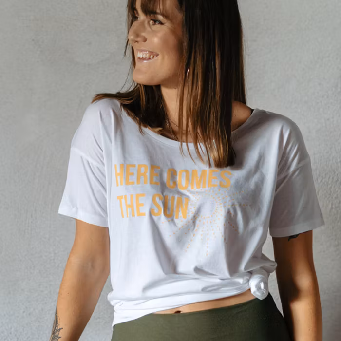 2:A Sortering T-shirt stl XL "Here comes the sun" White - Soul Factory