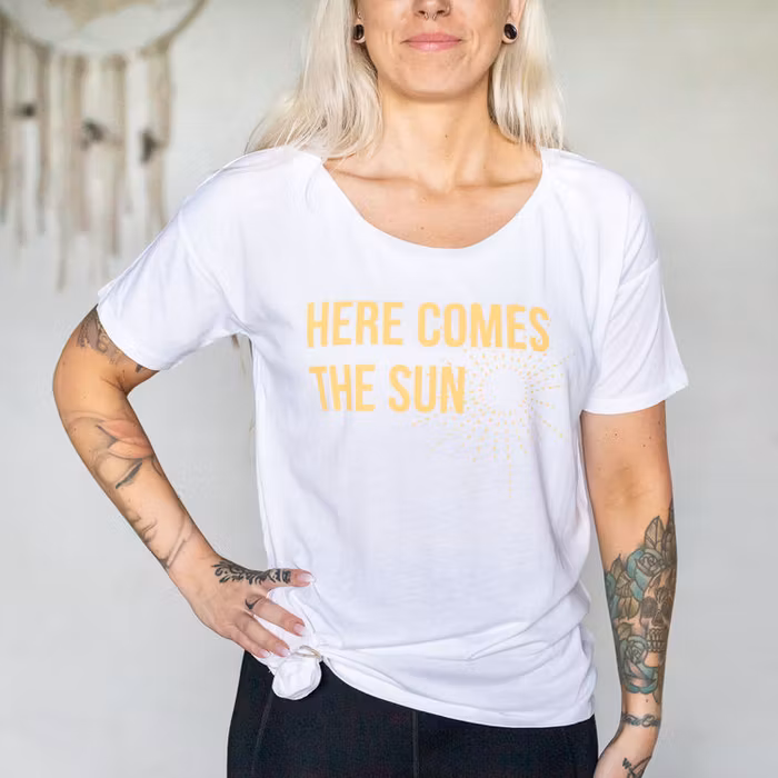 2:A Sortering T-shirt stl XL "Here comes the sun" White - Soul Factory
