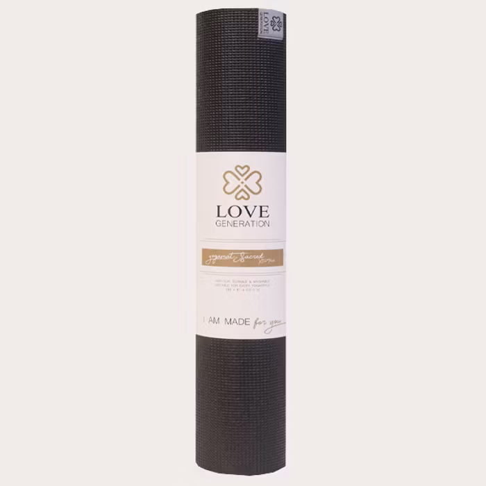 2:a sortering. Yogamatta Sacred Extra Thick Black 6mm - Love Generation