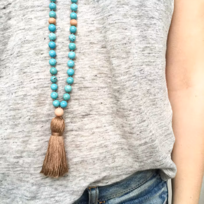 Yogahalsband Malas Reflect (turkos) - The Beautiful Nomad