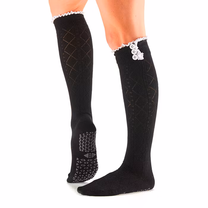Yogastrumpor Knee High Selah Grip Ebony - Tavi Noir