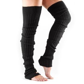 Benvärmare Thigh High Black - ToeSox