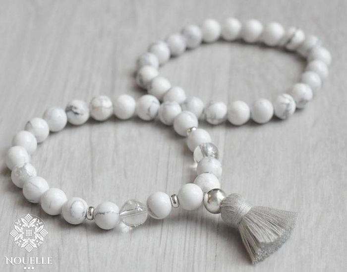 Stenarmband 2st Calm Mind Howlit - Nouelle