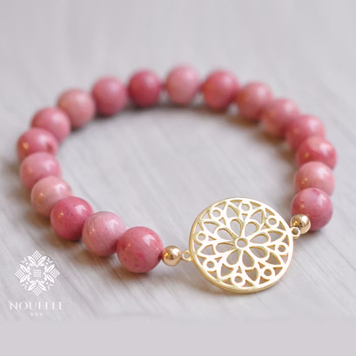Stenarmband Bloom Rhodonite från Nouelle