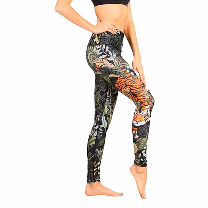 Yogaleggings Festival Denim Floral - Yoga Democracy