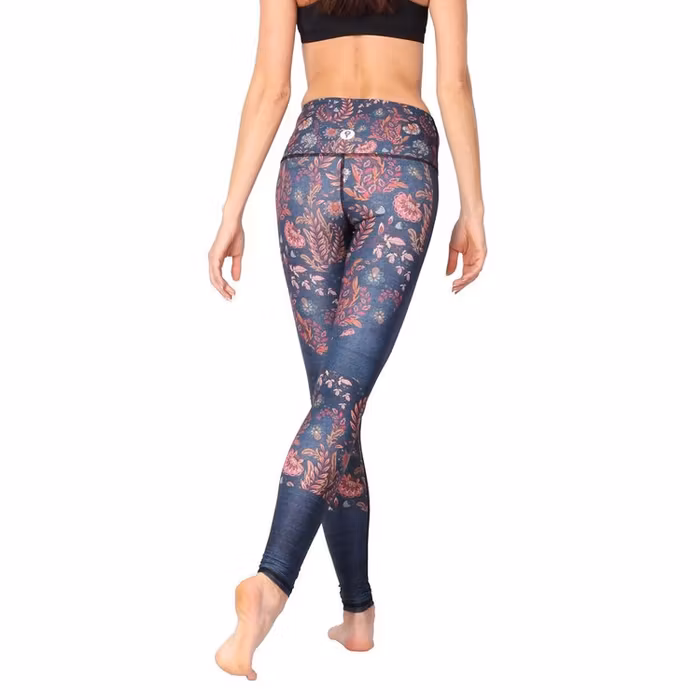 Yogaleggings Festival Denim Floral - Yoga Democracy