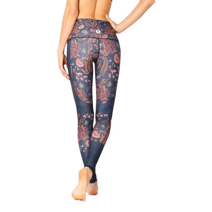 Yogaleggings Festival Denim Floral - Yoga Democracy