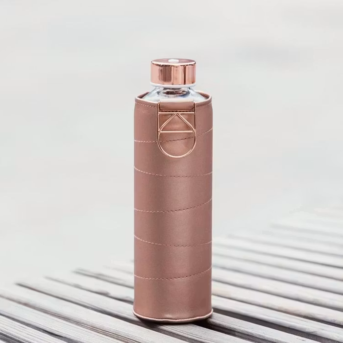 Vattenflaska Mismatch Bronze i glas - Equa