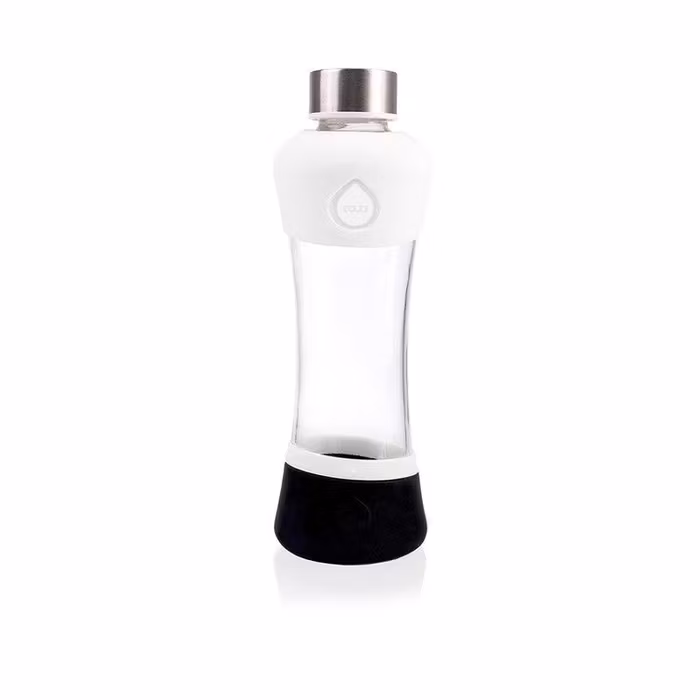 Vattenflaska Squeeze Active White i glas - Equa