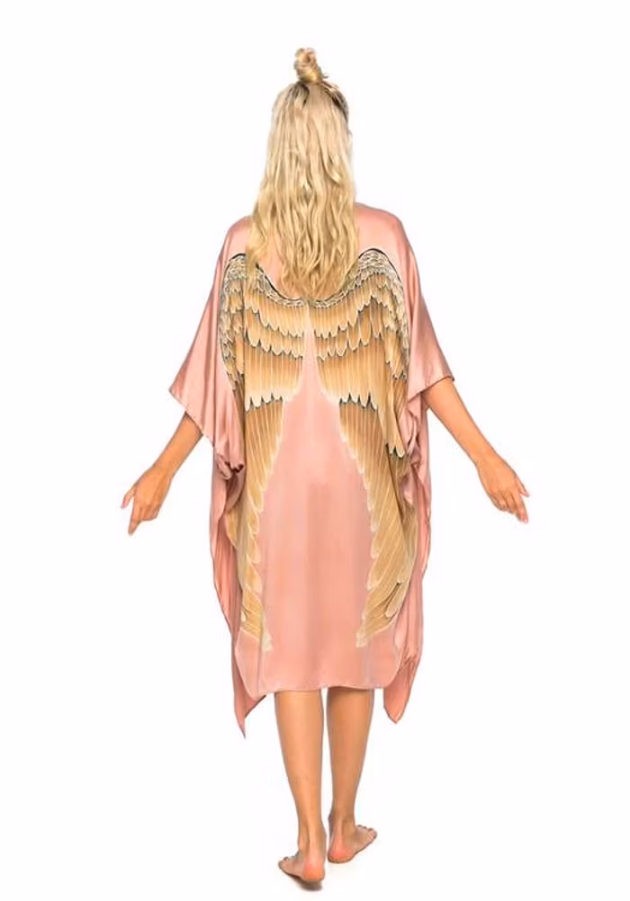 Luxe silk kimono long "Musk" - Warriors of the divine