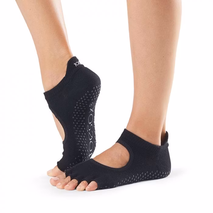 Yogastrumpor Halftoe Bellarina Grip Black - ToeSox