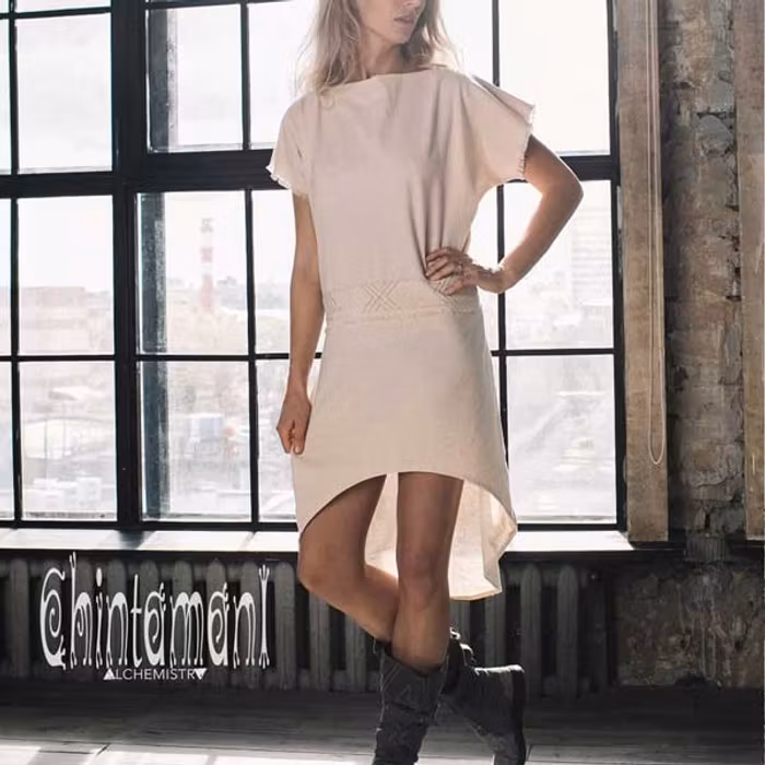 Klänning Atua Tino short dress Natural - Chintamani Alchemi