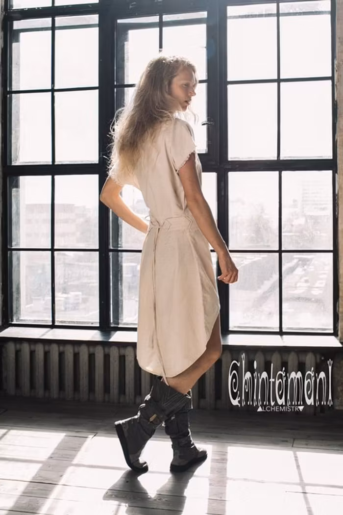 Klänning Atua Tino short dress Natural - Chintamani Alchemi