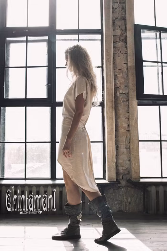Klänning Atua Tino short dress Natural - Chintamani Alchemi