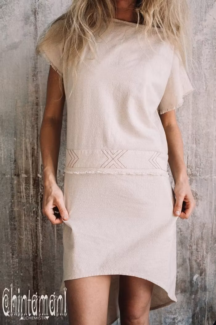 Klänning Atua Tino short dress Natural - Chintamani Alchemi