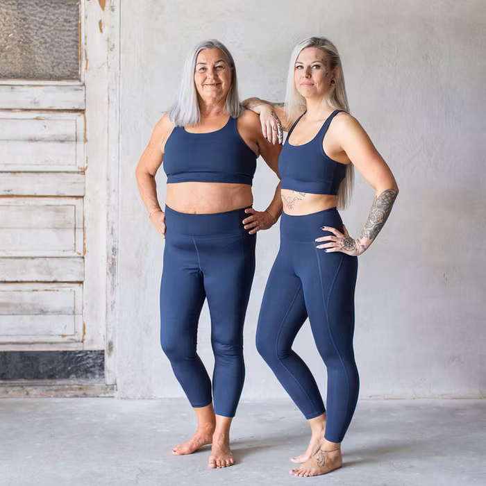 Yoga leggings High rise 7/8 Midnight  - Girlfriend Collective