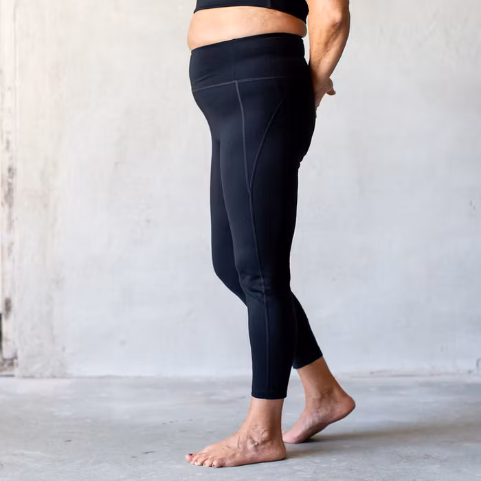Yoga leggings High rise 7/8 Black - Girlfriend Collective