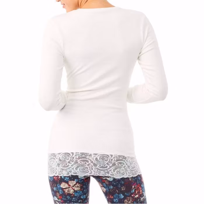 Yogatröja Long Shirt White - Mandala