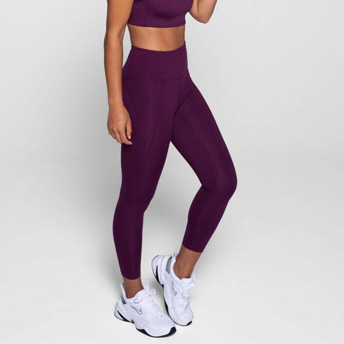 Yoga leggings Compressive High rise Long Plum  - Girlfriend Collective