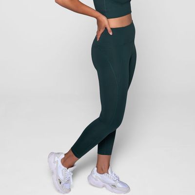 Yoga leggings Compressive High rise Long Moss  - Girlfriend Collective
