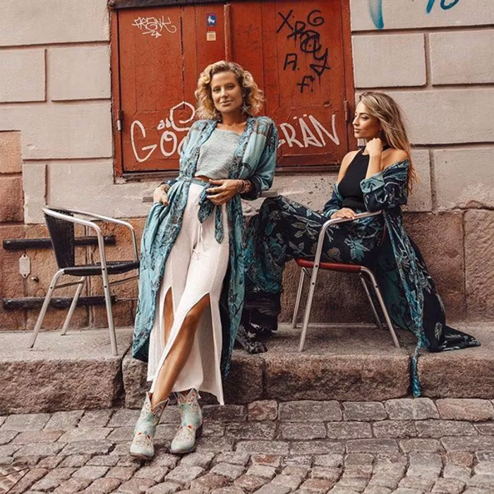 Exklusiv kimono "Baby It's Blue" - Brahmaki