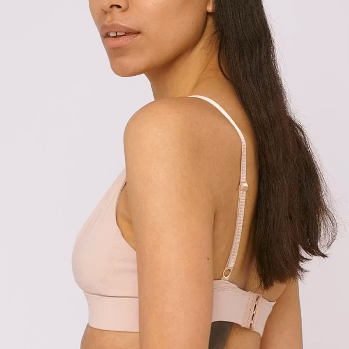 BH Organic Cotton Triangle Bra Rose Nude - Organic Basics