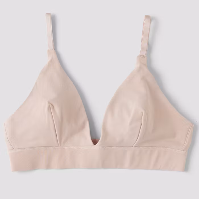 BH Organic Cotton Triangle Bra Rose Nude - Organic Basics
