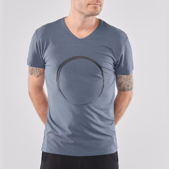 T-shirt Moksha Zen Green Earth (blå/grå) - Renegade Guru