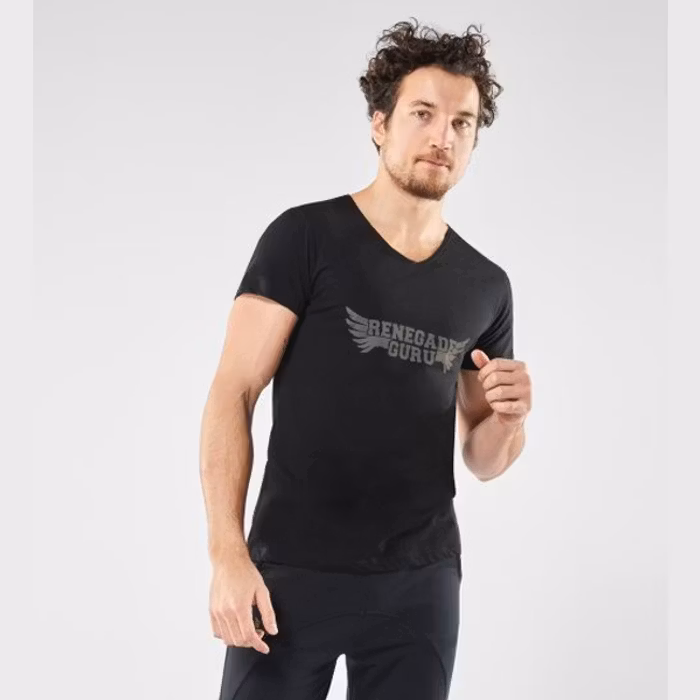 T-shirt Moksha Yoga tee Urban Black - Renegade Guru