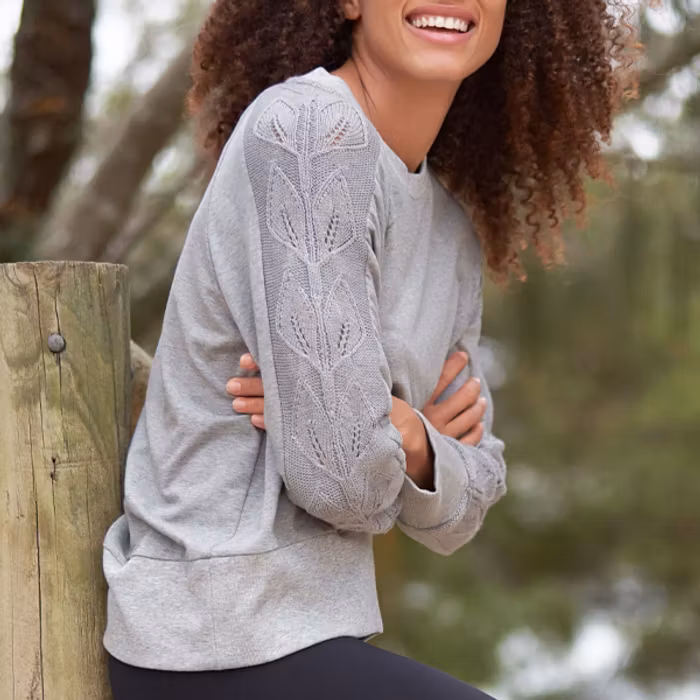 Sweatshirt Tree of Life Silver Melange - Dharma Bums