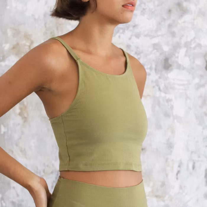 Yogatopp Ananda tank Olive - Indigo Luna